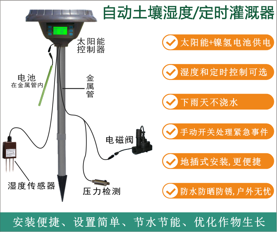 独立型太阳能自动灌溉控制器